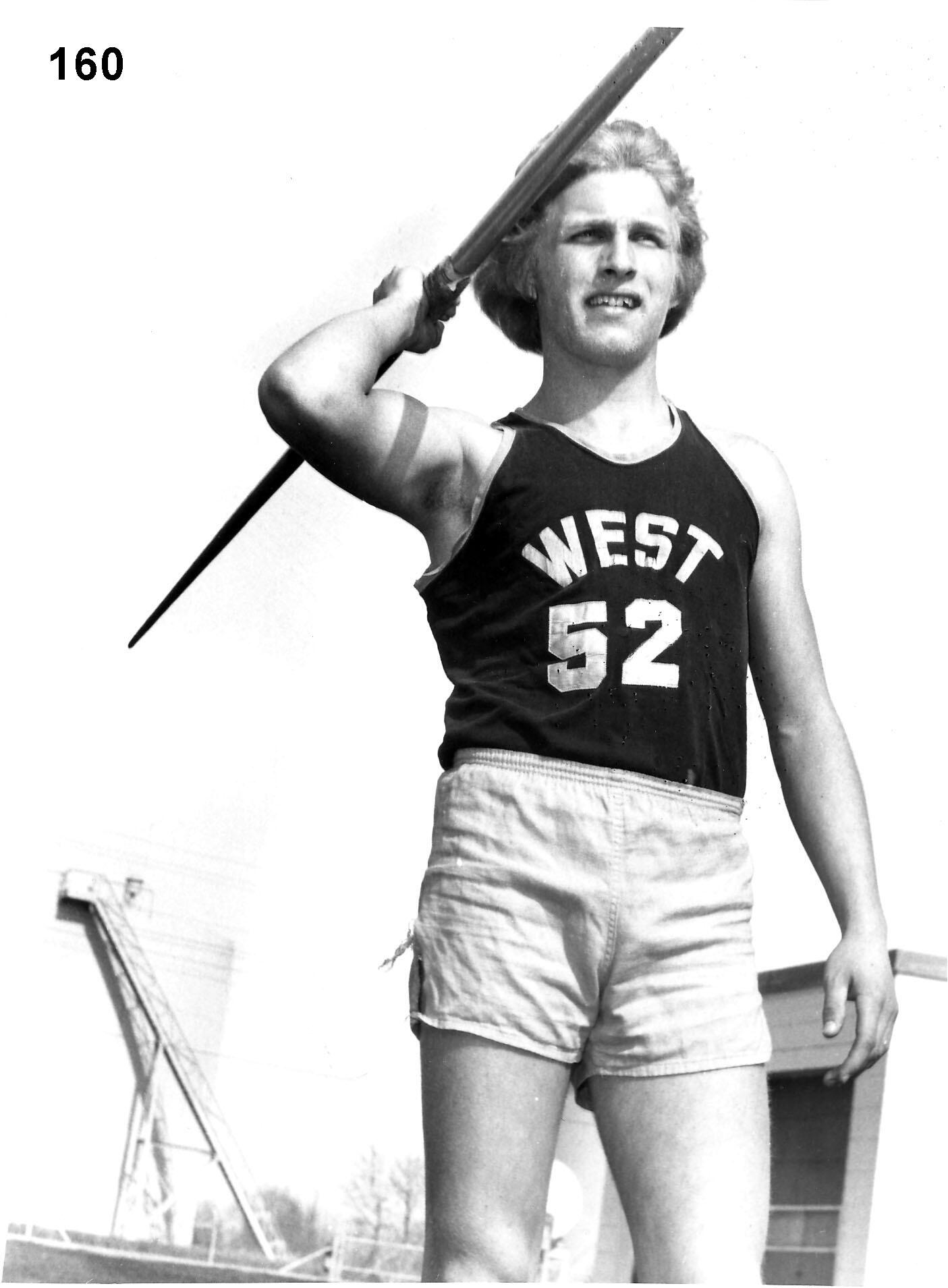 No. 160 the javelin thrower Cobourg and District Sports Hall Of Fame